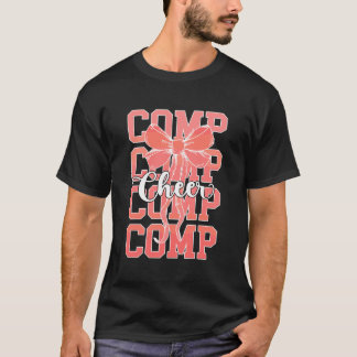 Cheer Comp Dag Cheerleader Competitie Dag Boog T-shirt