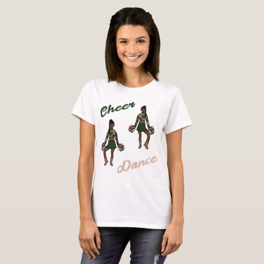 Cheer/Dance T-Shirt Green Camo) (Voorkant volledig)