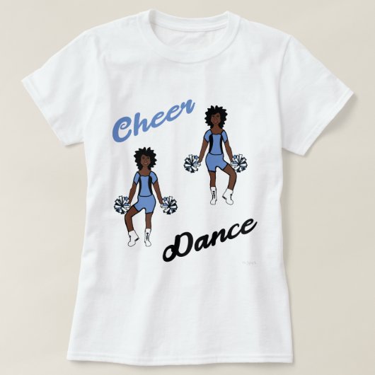 Cheer/Dance T-Shirt (Periwinkle Black) (Design voorkant)