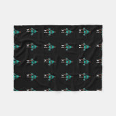 Cheer/Dancer Fleece Blanket Aqua Spark (Voorkant (Horizontaal))
