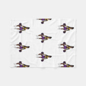 Cheer/Dancer Fleece Blanket Paars Yellow Camo (Voorkant (Horizontaal))
