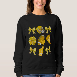 Cheer Football Coquette Boog Game Dag Cheerleader Trui