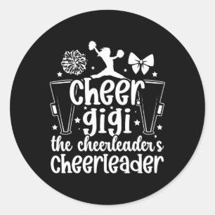 Cheer Gigi de Cheerleader's Cheerleader Gigi Gran Ronde Sticker