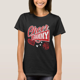 Cheer Grammy grootst fan leopard print en pom Pom T-shirt