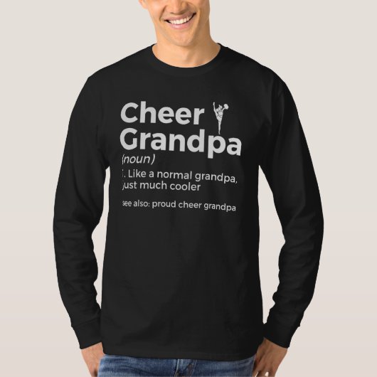 Cheer Grandpa Definition Cheerleading T-shirt (Voorkant)