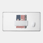 Cheer Grandpa Patriotic Vintage Flag Shirt Design_ (Clavier et souris)
