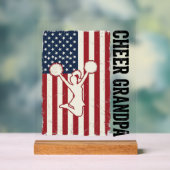Cheer Grandpa Patriotic Vintage Flag Shirt Design_ (Neutre)