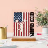 Cheer Grandpa Patriotic Vintage Flag Shirt Design_ (Mariage)