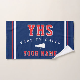 Cheer Icon, Custom Name & School, Cheer Team Gift Handdoek