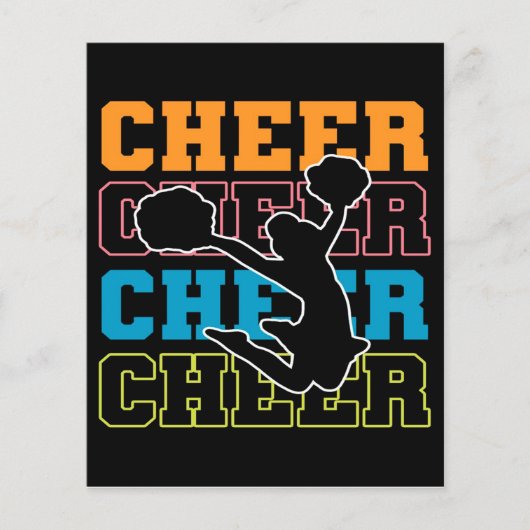 Cheer Jump Cheerleader Gif | Cheerlead Cute Des Flyer (Voorkant)