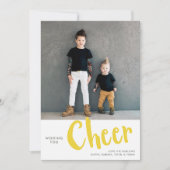 Cheer | Kerstfotogeel met Sweater Pattern Feestdagenkaart (Voorkant)