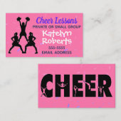Cheer Lessons Pink Visitekaartje (Voorkant / Achterkant)