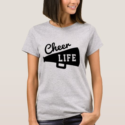 Cheer Life Cheerleading Simple Grey T-shirt (Voorkant)