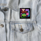 Cheer Life Vierkante Button 5,1 Cm (In situ)