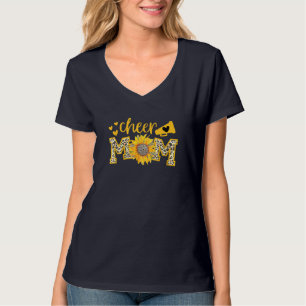Cheer Ma Megaphone Cute Sunflower Leopard Cheetah T-shirt
