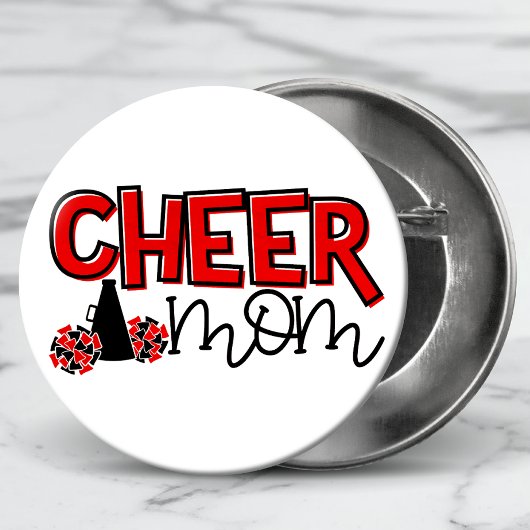 Cheer mam Modern Typografie Ronde Button 5,7 Cm
