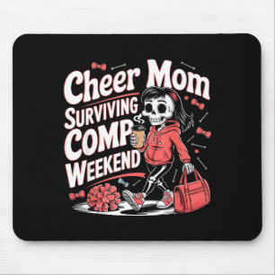 Cheer mama overlevende comp weekend skelet koffie muismat