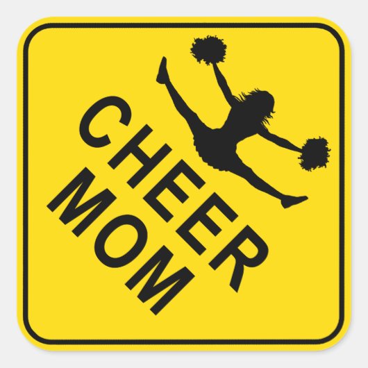 Cheer Mama Vierkante Sticker (Voorkant)
