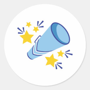 Cheer Megaphone Ronde Sticker