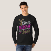 Cheer memaw grootste ventilatorlade en pom Pom T-shirt (Voorkant volledig)