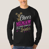 Cheer memaw grootste ventilatorlade en pom Pom T-shirt (Voorkant)