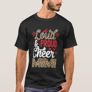 Cheer Mimi grootst fan Leopard print en Pom Pom T-shirt