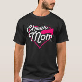 Cheer Moeder Liefde Ondersteuning Hart Cheerleader T-shirt (Voorkant)