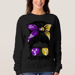 Cheer Moeder Mama Puple & Gold Cheerlead Ma Trui