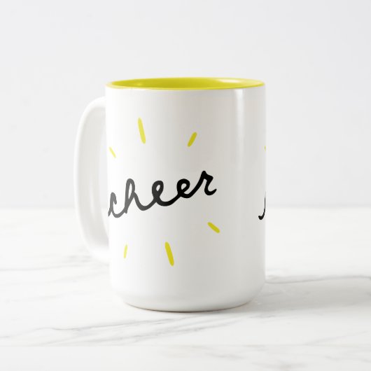 CHEER-mok Tweekleurige Koffiemok (Voorkant links)