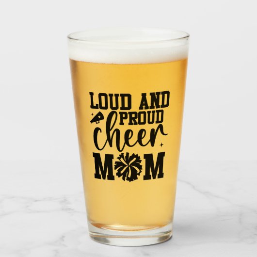 Cheer Mom Beer Glas (Voorkant gevuld)