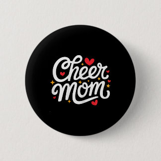 Cheer Mom Cute Cheerleading Mother  Ronde Button 5,7 Cm