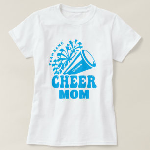Cheer Mom met aangepaste teamnaam en naam van het  T-shirt