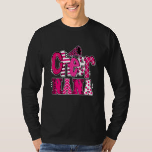 Cheer Nana Grootste Fan Luipaardprint En Pom Pom T-shirt