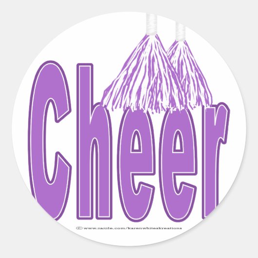 Cheer Paarse Stickers (Voorkant)