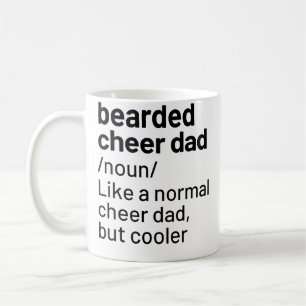 Cheer Papa Baardige Definitie Cheerleading Grappig Koffiemok