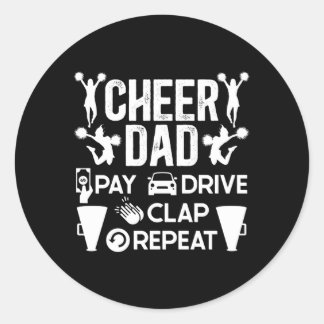 Cheer papa betalen Drive klap cheerleading vader c Ronde Sticker
