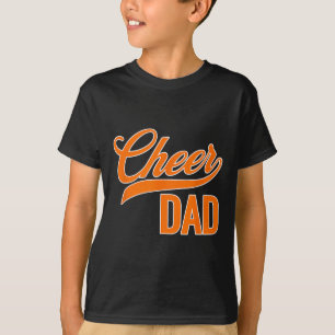 Cheer Papa Blauw En Oranje Cheerleading Matching P T-shirt