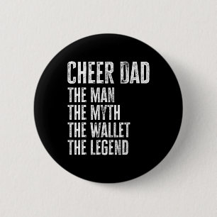 Cheer papa de man de mythe de portefeuille  ronde button 5,7 cm