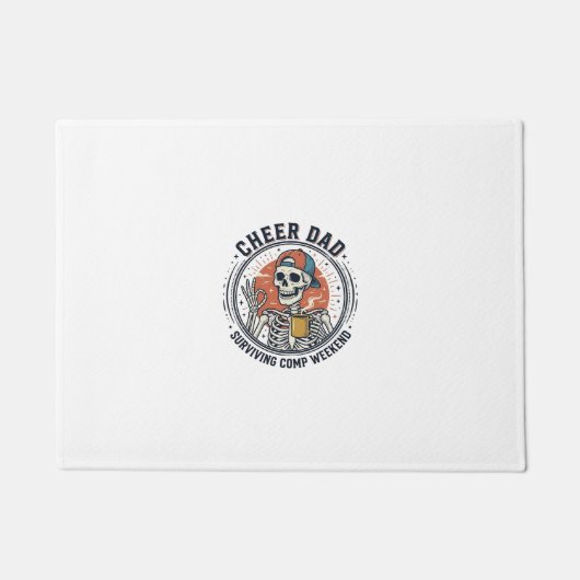Cheer Papa Overlevende Comp Weekend Skelet T-shirt Deurmat (Voorkant)