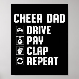 Cheer Papa Rijdt Betaal Klap Herhaal Cheerleader V Poster