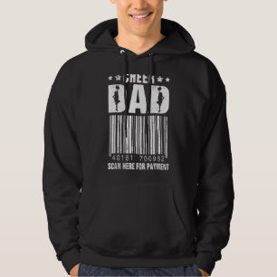 Cheer papa Scan voor betaling Cheerleader voor vad Hoodie