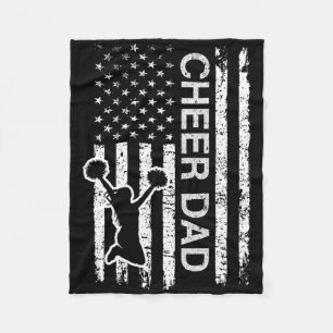 Cheer Papa Vlag Koningsblauw Cheerleading Fleece Deken