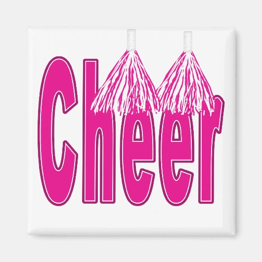 Cheer Pink Magnet Magneet (Voorkant)