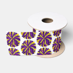 Cheer Pom Pom Satin Ribbon Lint