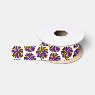 Cheer Pom Pom Satin Ribbon Lint