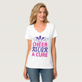 Cheer pour un T-shirt rose et pourpre (Devant entier)