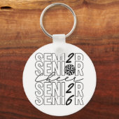 Cheer Senior 2026 Metal Circle Keychain (Voorkant)
