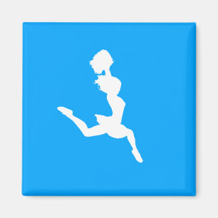 Cheer Silhouette Magnet Blue Magneet