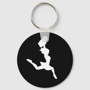 Cheer Silhouette Sleutelhanger Black