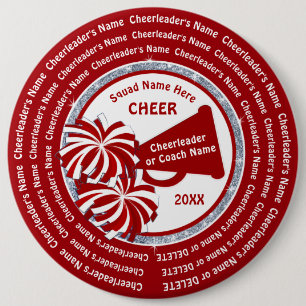 CHEER Spelden voor Rugsakken, 1 tot 6 inch GEPERSO Ronde Button 6,0 Cm